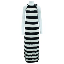 Michael Kors-Maxi Striped Dress-White
