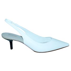 Michael Kors Escarpins à talons blancs à écharpe de page blanche Blanc