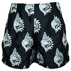 Carven Black Shell Embroidered Shorts Black