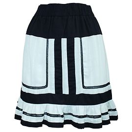 Isabel Marant Etoile Saia preta e branca Branco