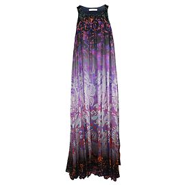 Matthew Williamson Vestido Maxi Seda Estampado Multicolor Outro