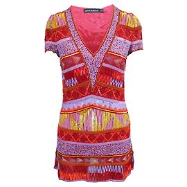 Antik Batik Robe pailletée colorée Multicolore