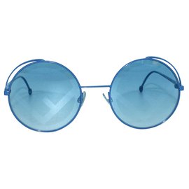 Fendi-Runaway Round-frame Sunglasses-Blue