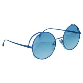 Fendi-Runaway Round-frame Sunglasses-Blue