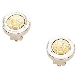 Orecchini a clip con logo in oro Burberry Argento D'oro