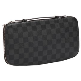 Louis Vuitton-Louis Vuitton Black Damier Graphite Atoll Organizer-Black,Grey