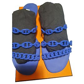 Autre Marque Sandale Chanel Rival Light Blue en caoutchouc Taille 40 Bleu clair