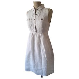 Vestido Burberry Rummy de algodón blanco Blanco
