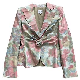 Veste Armani Collezioni Imprimée Cintrée à Épaules Multicolore