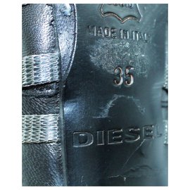 Diesel-Stivali neri con tacco Diesel Rockpool-Nero
