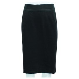 Dkny-Classic Black Pencil Skirt -Black