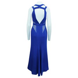 Autre Marque-Electric Blue Long Dress-Blue