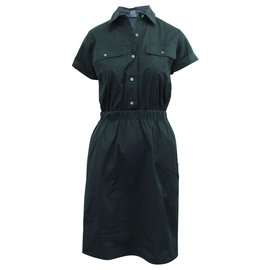Dkny Schwarzes Hemdkleid Schwarz