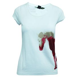 Shanghai Tang T-shirt bianca con stampa di cavalli Bianco