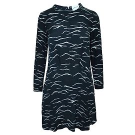 Bimba & Lola Mini vestido estampado azul marinho e branco Azul Azul marinho