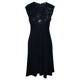 Giorgio Armani Schwarzes Paillettenkleid Schwarz