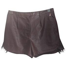 Short Patrizia Pepe en simili cuir marron Marron