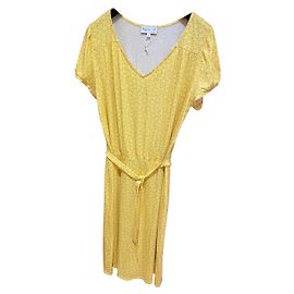 Agnès b. Yellow Viscose Elastane Dress 38 Yellow