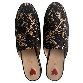 Gucci Princetown Black Beige