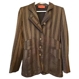 Giacca Emanuel Ungaro Parallele Paris Nera e Oro Viscosa Nero D'oro