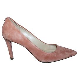 Michael Kors Coral/ Nude Suede Pointed Toe Low Heels Orange Coral