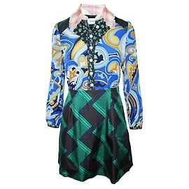 Coach Vestido Multicolor Estilo Vitoriano Multicor