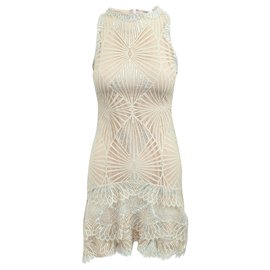 Jonathan Simkhai Nude Cocktail Dress with Silver Elements  Other