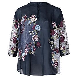 Biyan Chemisier fleuri brodé Autre