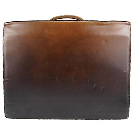 Salvatore Ferragamo Valigetta portadocumenti in pelle marrone Ombre Bauletto rigido Altro
