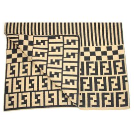 Fendi-Brown Monogram FF Scarf-Other