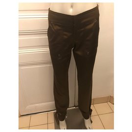 Gucci-pantaloni a gamba tesa-Marrone scuro