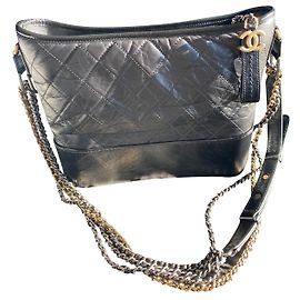Sac Chanel Gabrielle en cuir noir Noir