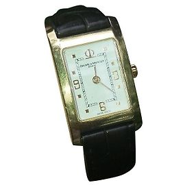 Relógio Baume & Mercier Hampton Ouro e Pulseira de Crocodilo Marrom Castanho escuro