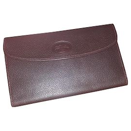 Cartera Longchamp Marrón Oscuro Piel de Cordero Marrón oscuro