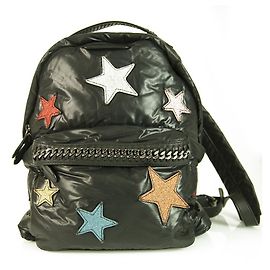 Stella Mc Cartney Stella McCartney Zaino Falabella Nero All Over Multicolor Go Glitter Stars Nero