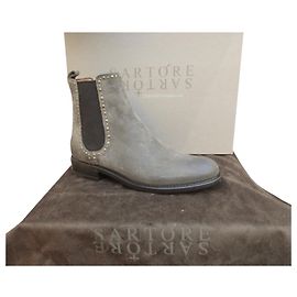 Sartore Botas de cano curto Sartoe 38 Nova Condição Taupe