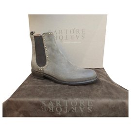 Sartore-Sartoe p ankle boots 38 New condition-Taupe