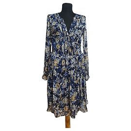Vestido floral de seda Massimo Dutti Multicolor