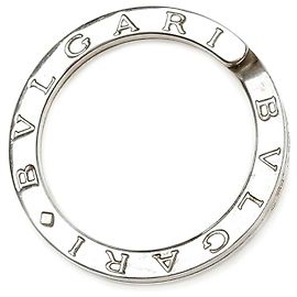 Bulgari Portachiavi in argento con logo in argento Bvlgari Argento