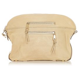 Chloé Clutch de cuero marrón Angie de Chloe Castaño Beige