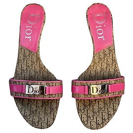 Christian Dior Mulas Rosa Castanho claro