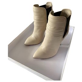 Bottes Iro en cuir crème Écru