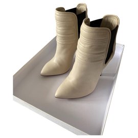 Iro Leather Boots Cream Cream