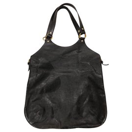 Yves Saint Laurent Sac Metropolis Leder Handtasche Dunkelbraun Dunkelbraun