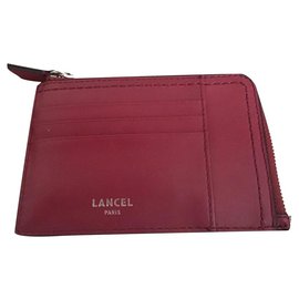 Lancel CB card holder Red