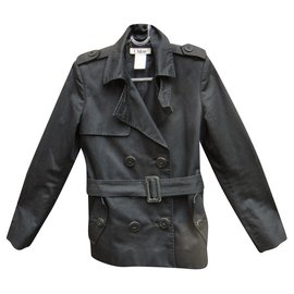 Trench Chloé in cotone nero Nero