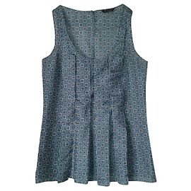 Top de seda azul Massimo Dutti Talla 36 Azul