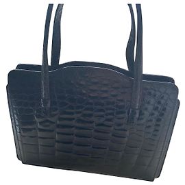 Autre Marque Vintage crocodile handbag in excellent condition Black