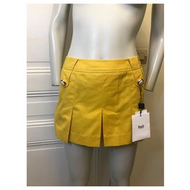 Dolce & Gabbana-Jupe courte-Jaune