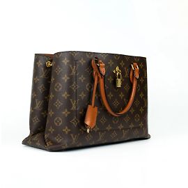 Louis Vuitton Monogram Canvas Handbag Brown Brown
